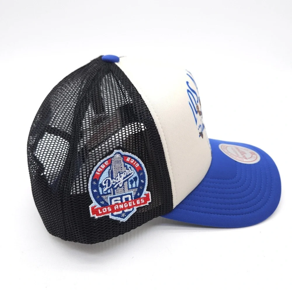 Mitchell & Ness Los Angeles‎ Dodgers Snapback Trucker Hat 60 Year Patch Foam Cap